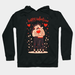 Valentine Romantic couple heart love birds Hoodie